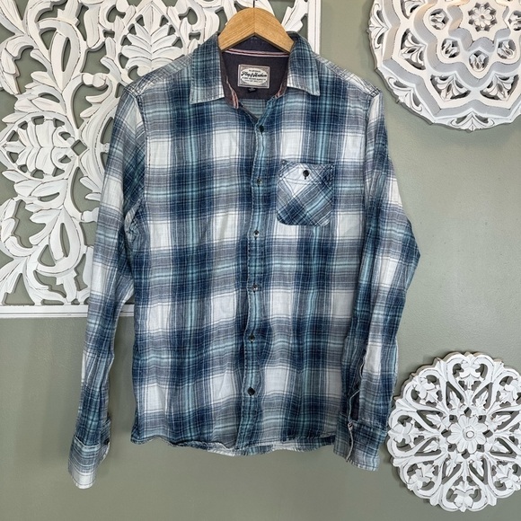 Flag and Anthem Plaid Medium Button Down - Picture 1 of 6